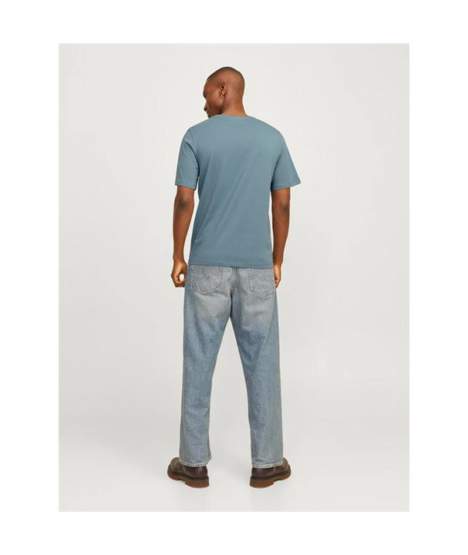 Camiseta Jack and Jones skull Rock Crew Azul Homem