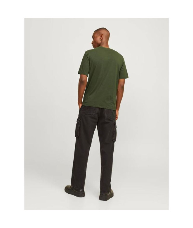 T-shirt Jack and Jones skull Rock Crew Green Homme