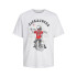 Camiseta Jack and Jones skull Rock Crew Branco Homem