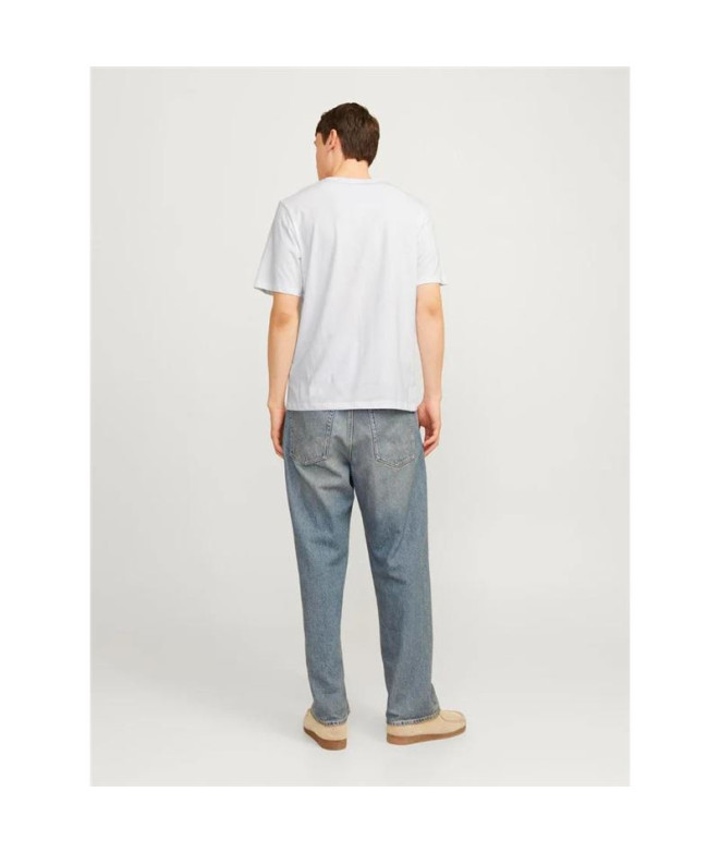 T-shirt Jack and Jones skull Rock Crew Blanc Homme