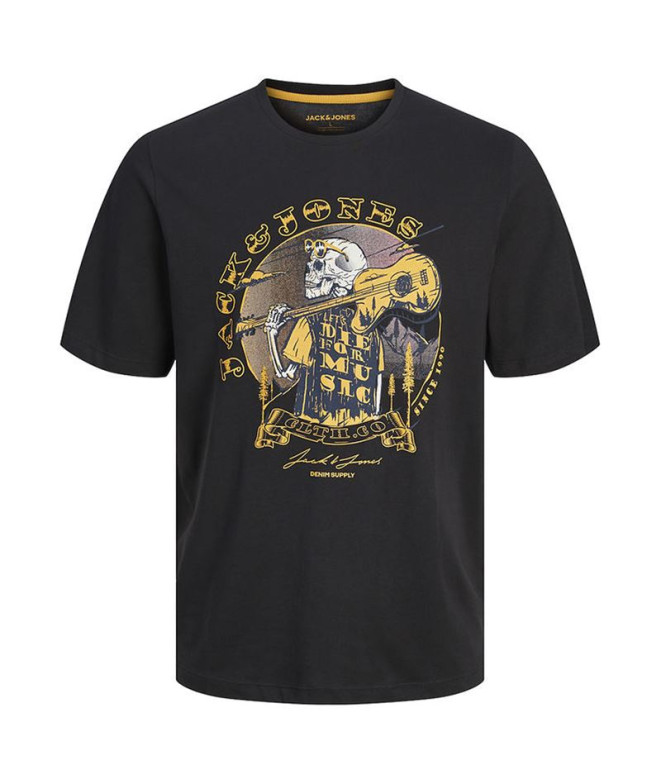 Camiseta Jack and Jones skull Rock Crew Preto Infantil