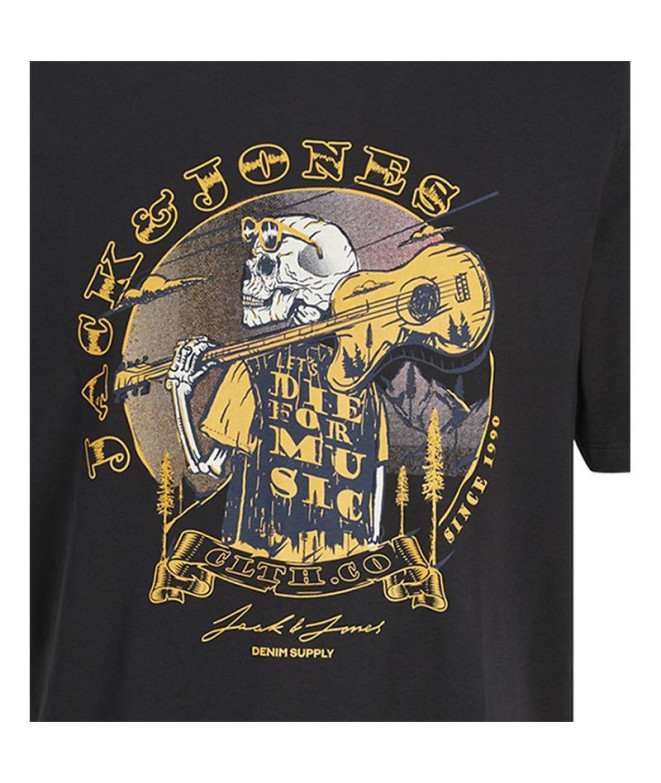 T-shirt Jack and Jones skull Rock Crew Noir Enfant