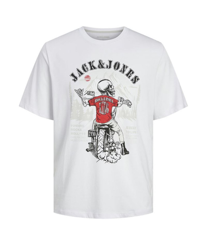 Camiseta Jack and Jones skull Rock Crew Branco Infantil