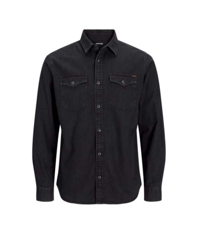 Jack and Jones Camisas esheridan Black Denim Homem