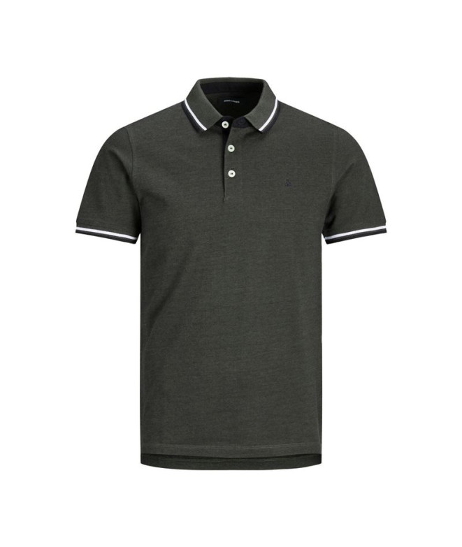 Polo Jack and Jones epaulos Forest Night Homme