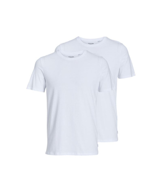 Camiseta Jack and Jones Jacbasic 2 Pack White Hombre