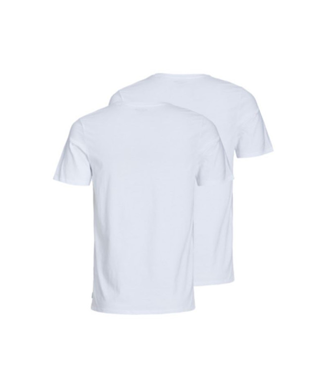 Camiseta Jack and Jones Jacbasic 2 Pack Branco...