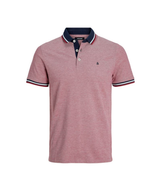 Polo Jack and Jones epaulos Rio Red Hombre