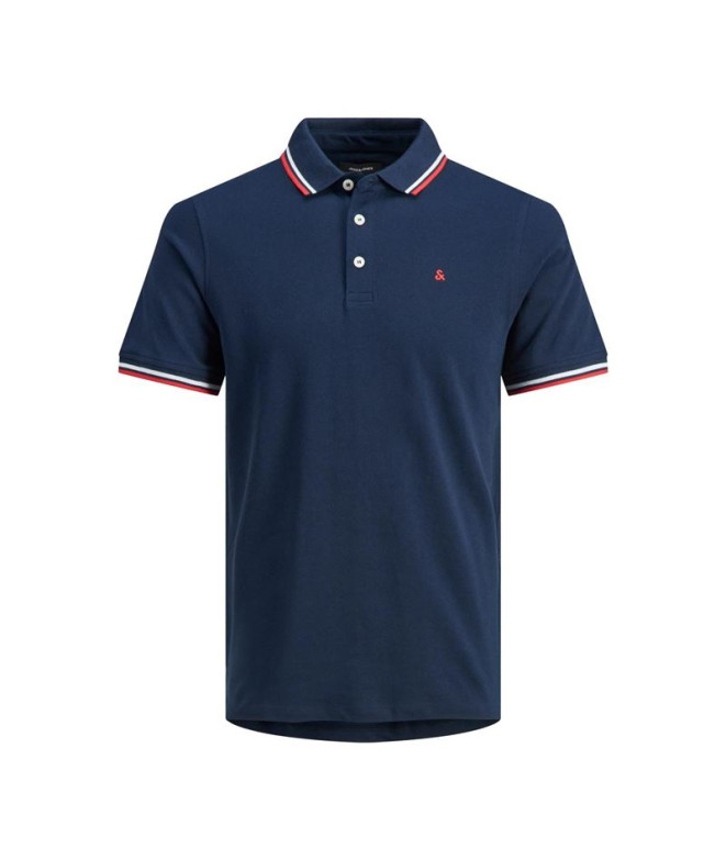 Polo Jack and Jones epaulos Navy Homme