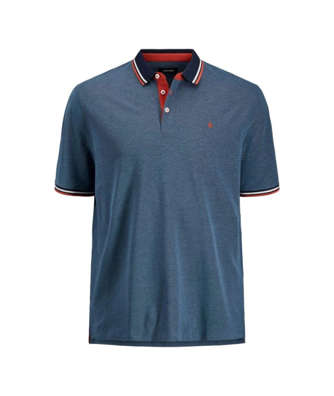 Polo Jack and Jones epaulos Denim Blue Homem