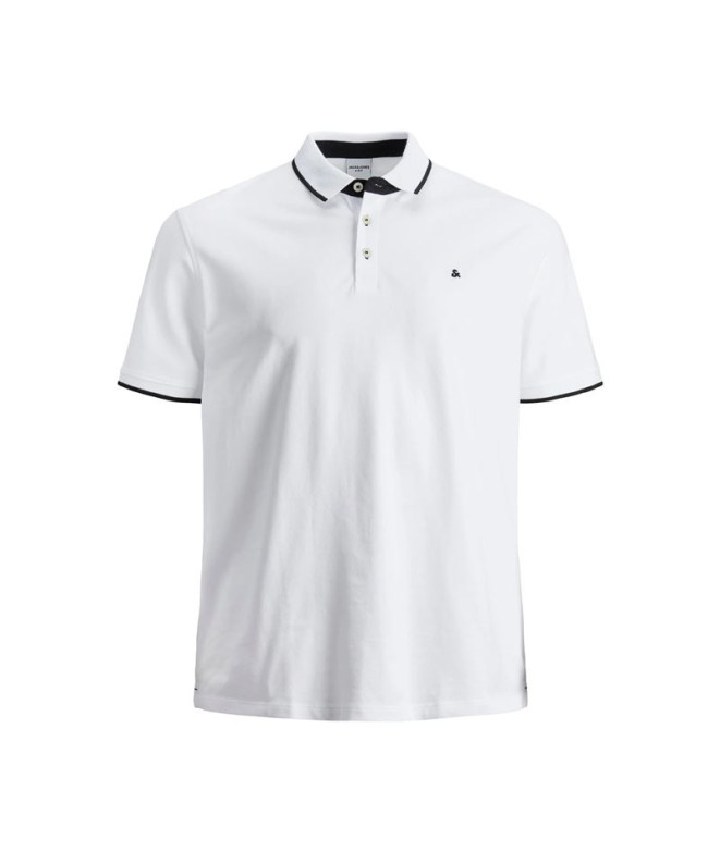 Polo Jack and Jones epaulos Branco Homem