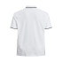 Polo Jack and Jones epaulos Blanc Homme