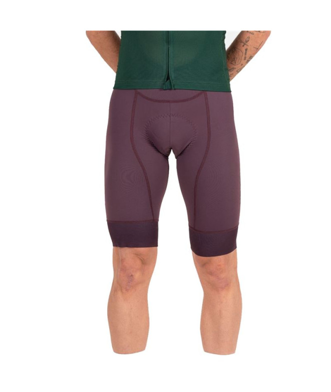 Culotte de Ciclismo Hemon Passo Corto - Burdeos Hombre