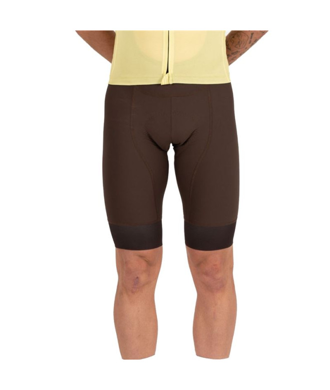 Culotte de Ciclismo Hemon Passo Corto - Marrón Hombre