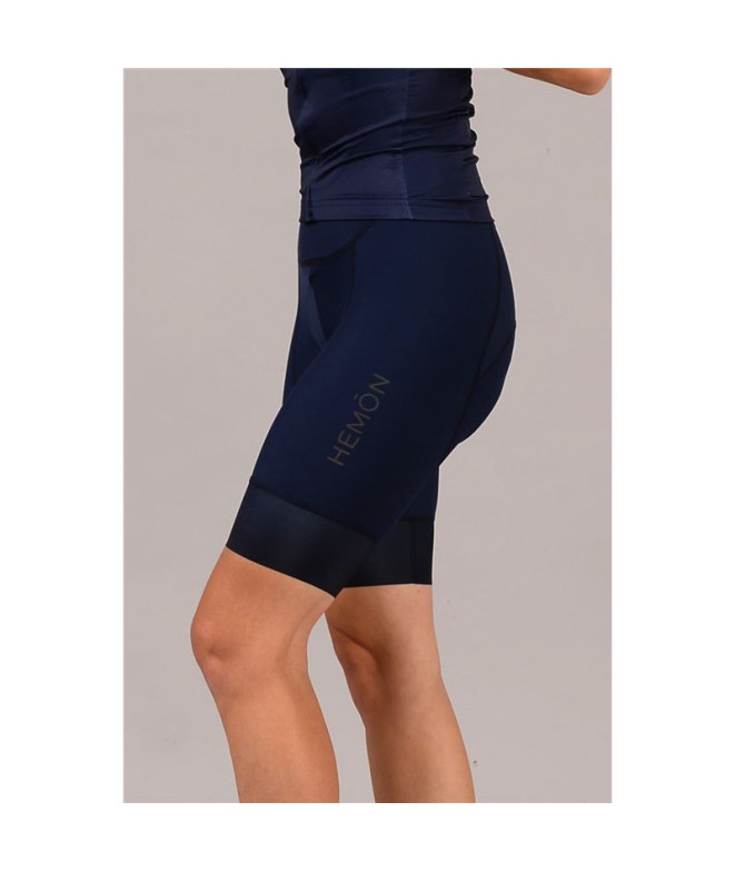 Culotte de Ciclismo Hemon Passo Corto - Azul Mujer