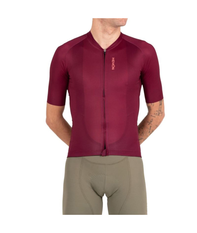 Ciclismo Camisola Hemon Pro Gaia M/C Bordeaux Homem