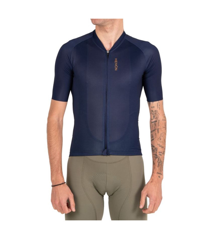 Ciclismo Camisola Hemon Pro Gaia M/C Azul Homem