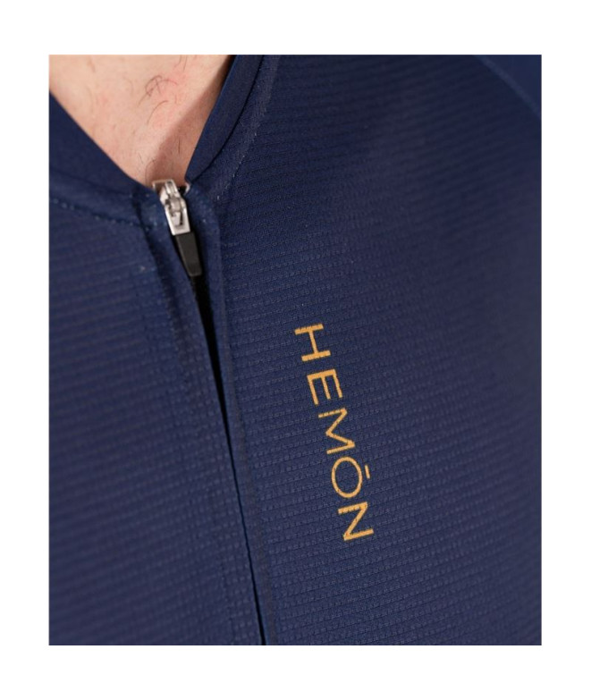 Maillot de Cyclisme Hemon Pro Gaia M/C Bleu Homme