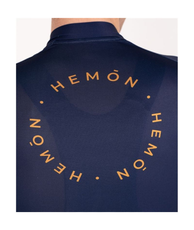 Maillot de Cyclisme Hemon Pro Gaia M/C Bleu Homme