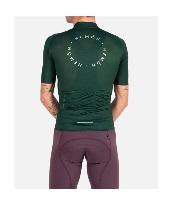 Cyclisme Maillot Hemon Pro Gaia M/C Vert Homme