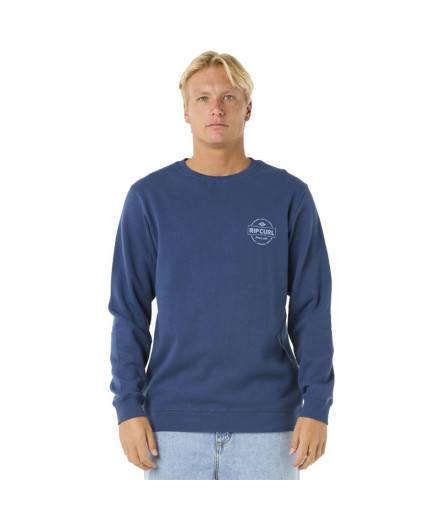 Moletom Rip Curl Stapler Crew Homem Azul