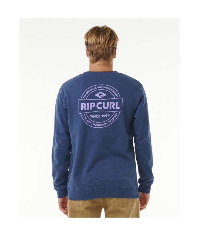 Sudadera Rip Curl Stapler Crew Hombre Azul