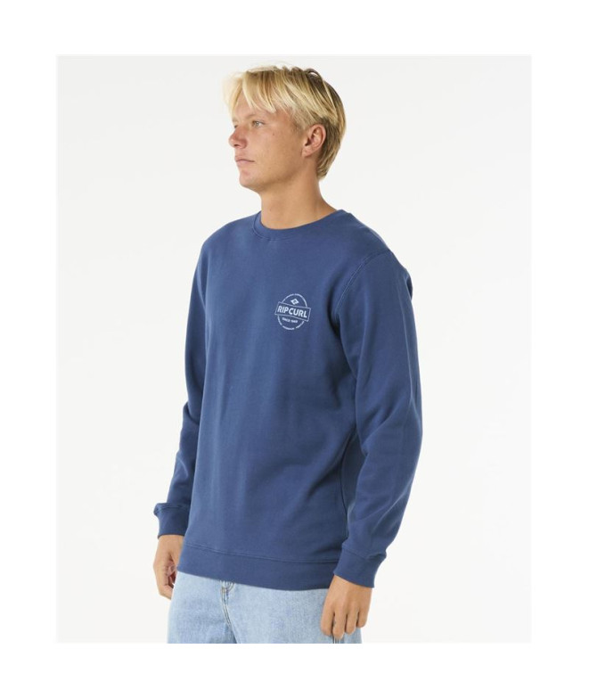 Sudadera Rip Curl Stapler Crew Hombre Azul