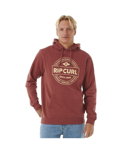 Sudadera Rip Curl Stapler Hood Hombre Burdeos