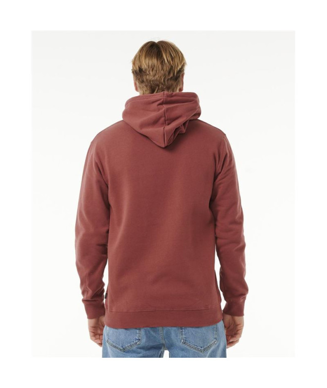 Sudadera Rip Curl Stapler Hood Hombre Burdeos