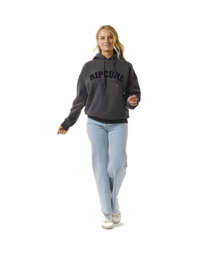 Sudadera Rip Curl Varsity Hoodie Mujer Negro Sudadera Rip Curl Varsity Hoodie Mujer Negro
