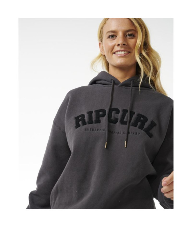 Sweat Rip Curl Femme Sweat à capuche Varsity noir