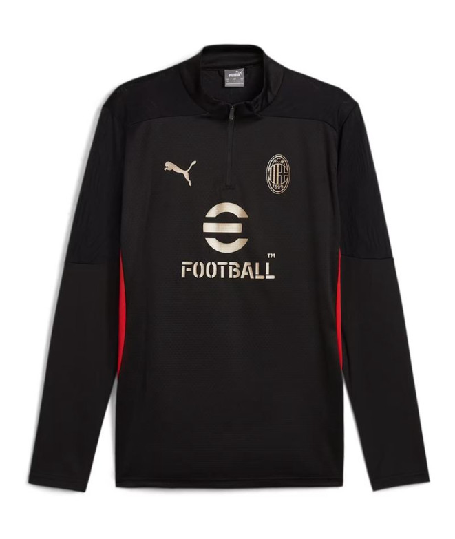 Moletom Futebol Top by Puma Ac Milan Training 1/4 Zip Homem