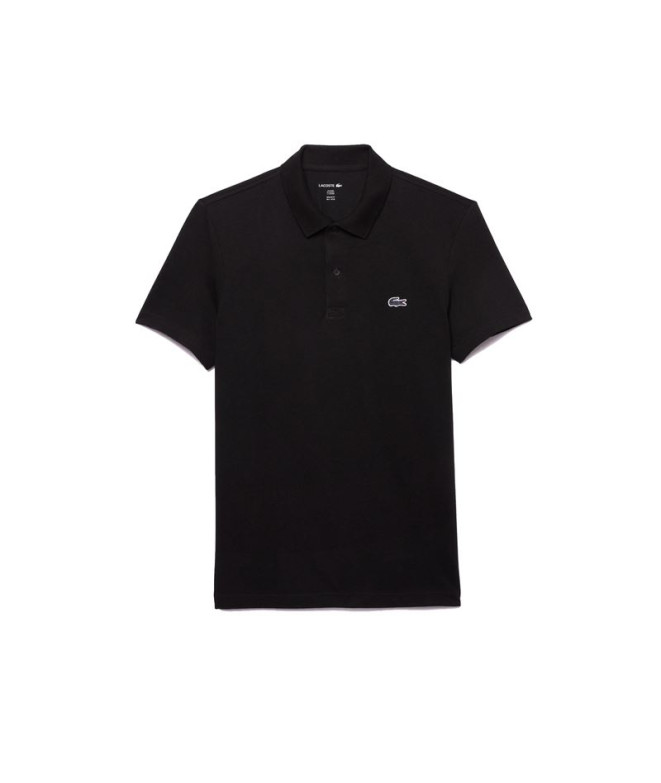 Polo Lacoste Camisa de noite Col Bord-Cotes Preto