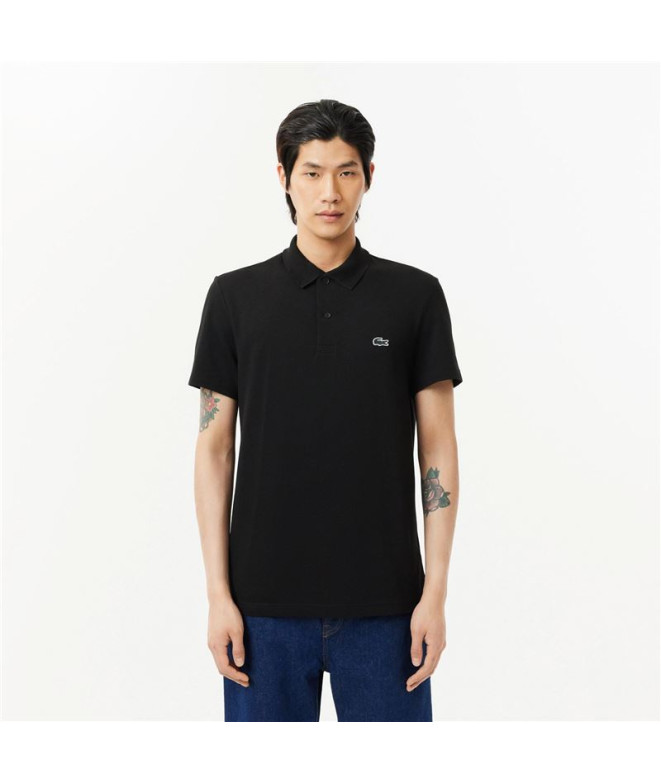 Polo Lacoste Chemise Col Bord-Cotes Noir