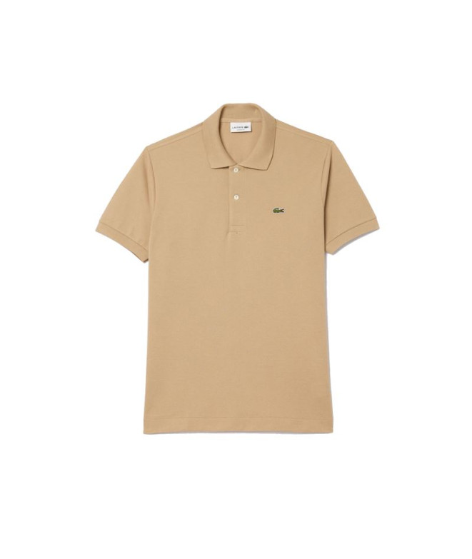 Polo Lacoste Camisa de noite Col Bord-Cotes Bege