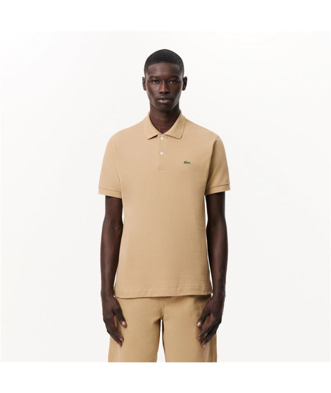 Polo Lacoste Camisa de noite Col Bord-Cotes Bege