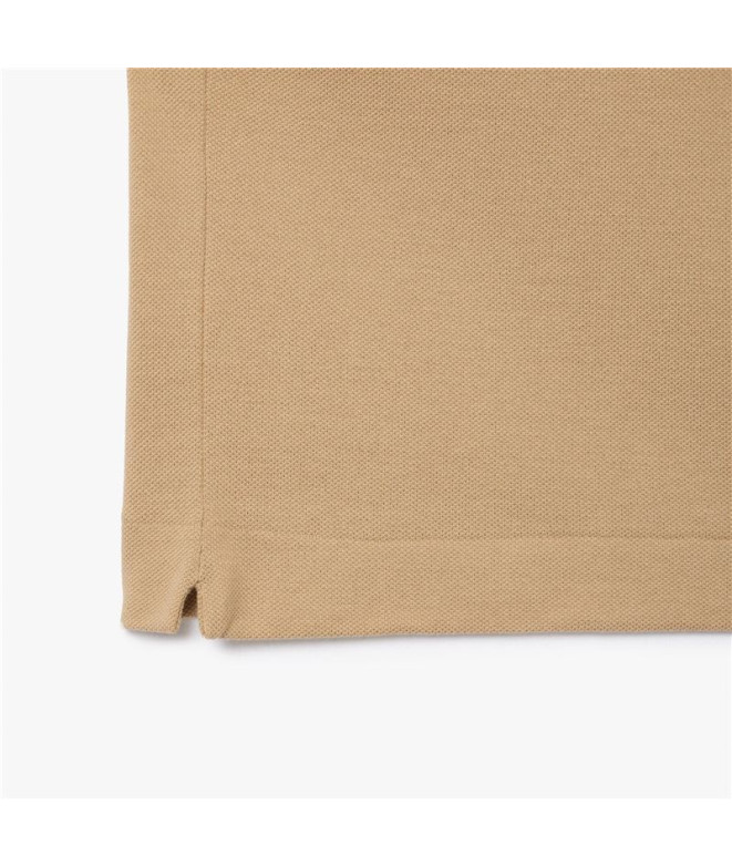 Polo Lacoste Chemise Col Bord-Cotes Beige