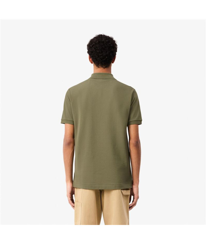 Polo Lacoste Chemise Col Bord-Cotes Verde