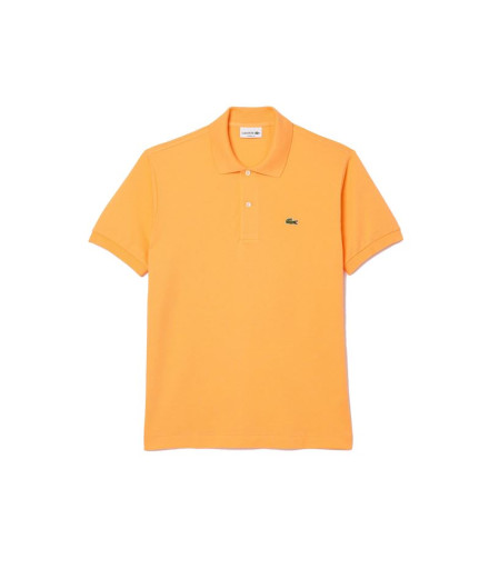 Polo Lacoste Chemise Col Bord-Cotes Orange