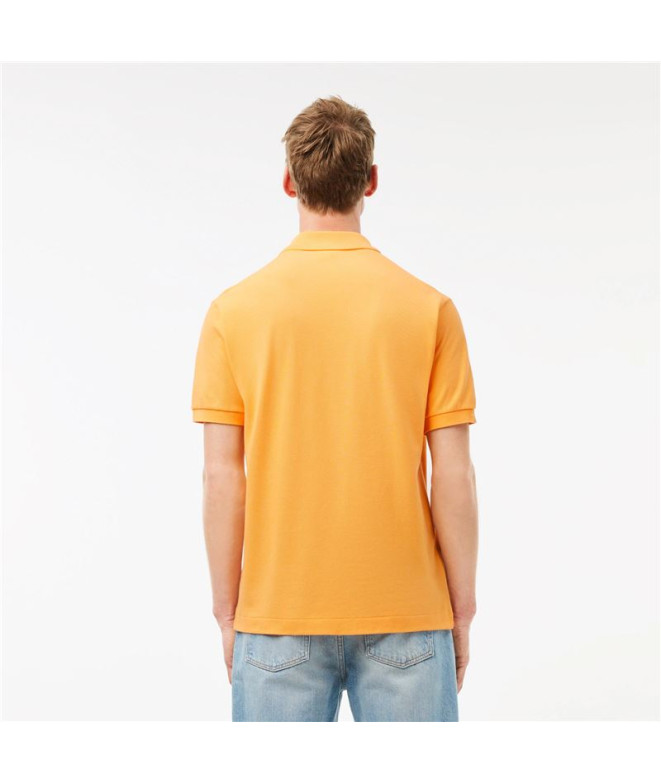 Polo Lacoste Chemise Col Bord-Cotes Orange