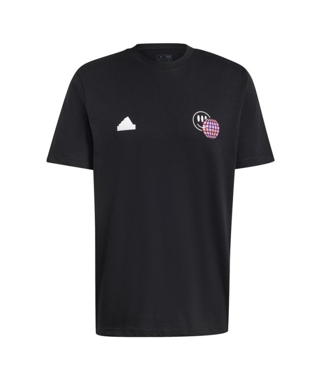 Camiseta adidas Homem Gráfico de verão da House Of Tiro Preto