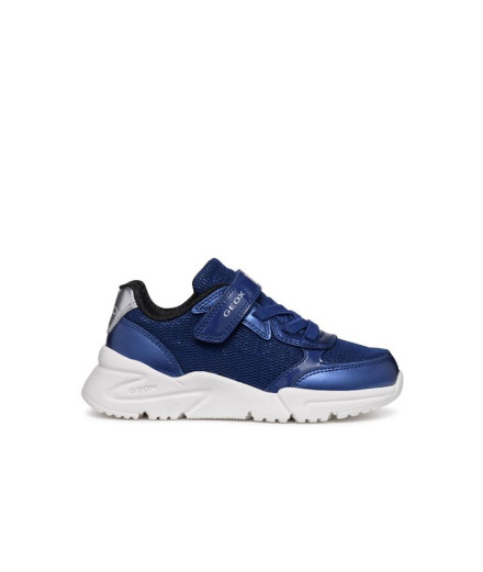 Chaussures Enfant Geox Loftus C - Tes.Bril+Gbk Perl Bleu...