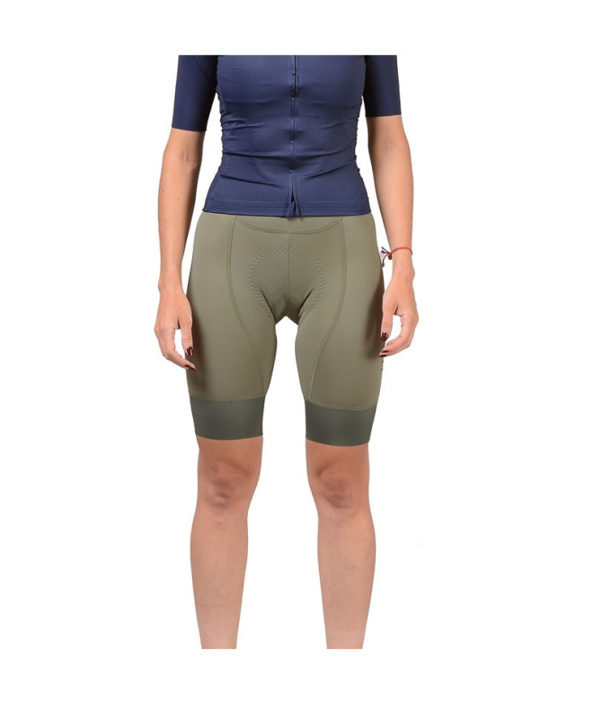 Culotte de Ciclismo Hemon Passo Corto - Verde Mujer
