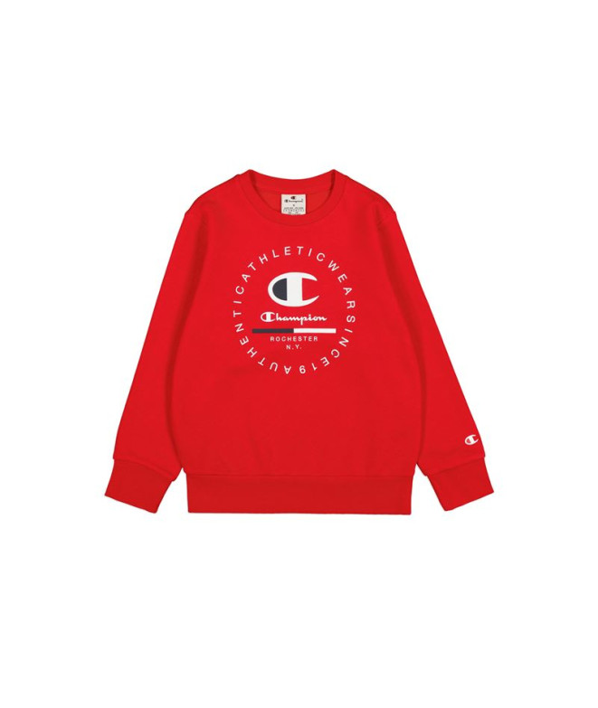 Sudadera Champion Crewneck Sweatshirt Infantil Rojo
