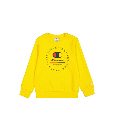 Moletom Champion Crewneck Sweatshirt Infantil Amarelo