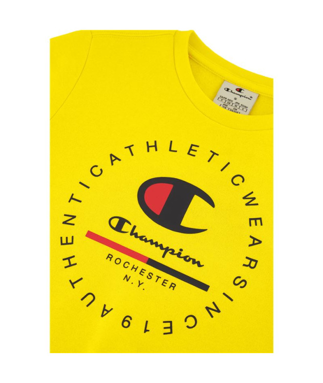 Sweat Champion Sweatshirt à col rond Enfant Jaune