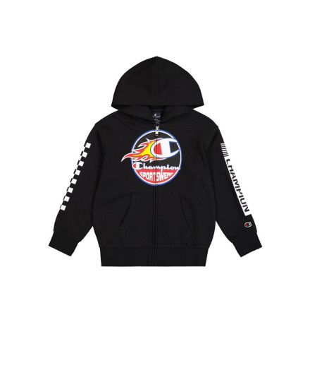Sudadera Champion Hooded Full Zip Sweatshirt Hombre Negro