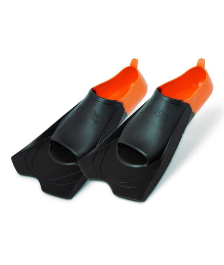 Palmes Natation de Zoggs Short Blade Eco Noir/Orange