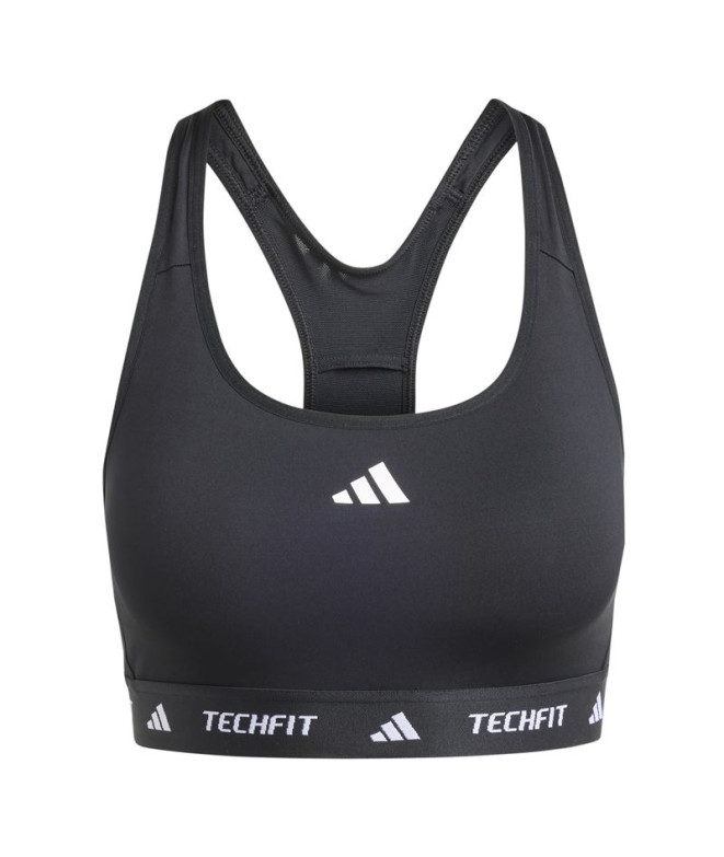 Sujetador Deportivo de Fitness adidas Techfit Medium Support Mujer Negro