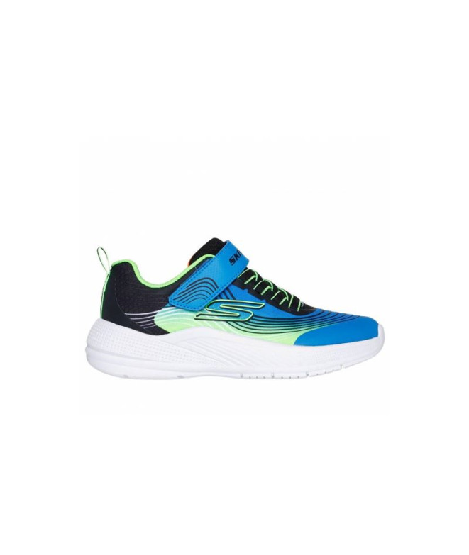 Chaussures Skechers Microspec Advance Bleu/Citron vert Enfant